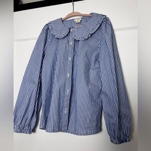 Crewcuts Adorable Blue and White Striped Shirt